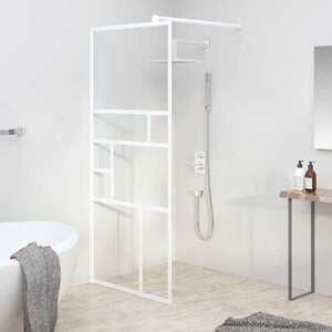 Imagine vidaXL Perete cabină de duș walk-in alb 80x195 cm sticlă ESG