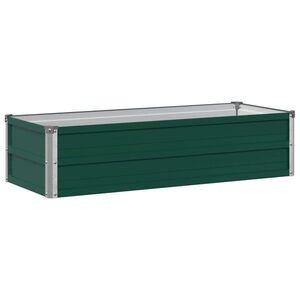 Imagine vidaXL Pat de grădină ridicat Verde 100 x 40 x 24 cm