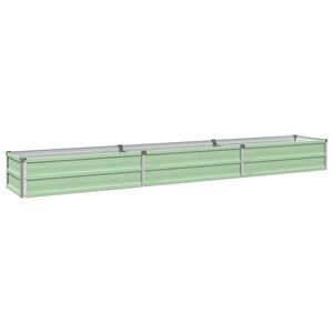 Imagine vidaXL Pat de grădină ridicat Verde pastel 240 x 40 x 24 cm
