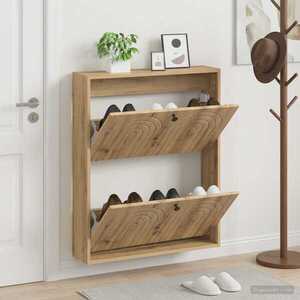 Imagine vidaXL Dulap pentru pantofi montat pe perete ALKMAAR 71 x 17 x 86 cm