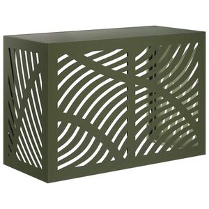 Imagine vidaXL Husă pentru aer condiționat Verde măsliniu 90 x 40 x 60 cm Oțel