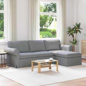 Imagine vidaXL Canapea Gri deschis 245 x 138 x 80 cm țesătură
