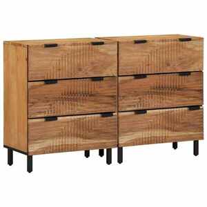 Imagine vidaXL Set de bufet 2 buc. 120 x 33 x 75 cm Lemn Solid de Acacia