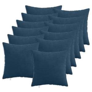 Imagine vidaXL Husă pentru pernă 12 pcs HEERLEN Albastru marin 50 x 50 cm cord