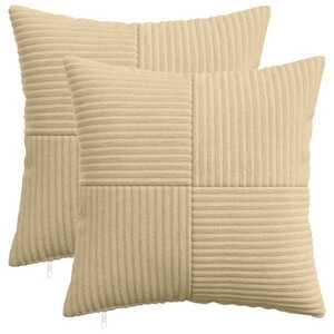 Imagine vidaXL Husă pentru pernă 2 pcs ALMELO Gri Verde 40 x 40 cm cord