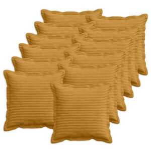 Imagine vidaXL Husă pentru pernă 12 buc. HOUTEN Galben 40 x 40 cm cord
