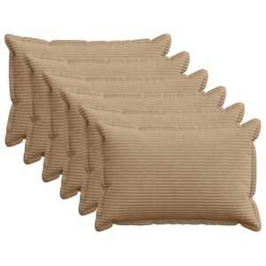 Imagine vidaXL Husă pentru pernă 6 buc. HOUTEN Maro 50 x 75 cm cord