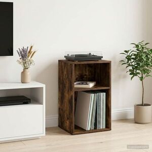 Imagine vidaXL Dulap pentru discuri de vinil Stejar fumuriu 38 x 33 x 61 cm