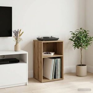 Imagine vidaXL Dulap pentru discuri de vinil Stejar Artizanal 38 x 33 x 61 cm
