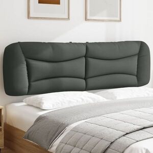 Imagine vidaXL Pernă pentru tăblie de pat, Hvar, gri închis, 193 cm, material textil