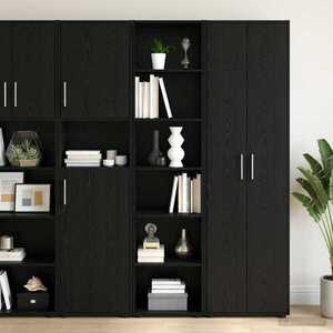 Imagine vidaXL Bufet Stejar Negru 45 x 41 x 185 cm Lemn prelucrat