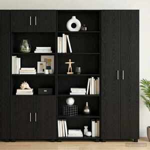 Imagine vidaXL Bufet Stejar Negru 70 x 41 x 185 cm Lemn prelucrat