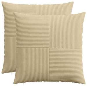 Imagine vidaXL Husă pentru pernă 2 pcs ALMELO Gri Verde 65 x 65 cm cord