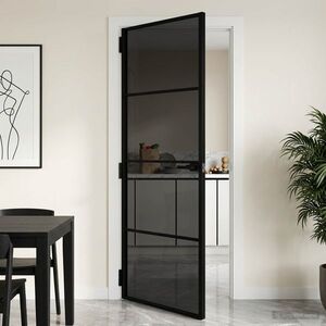 Imagine vidaXL Ușă de interior 76 x 201, 5 cm Sticlă Temperată și Aluminiu