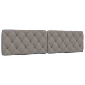 Imagine vidaXL Pernă pentru tăblie de pat, gri taupe, 200 cm, material textil