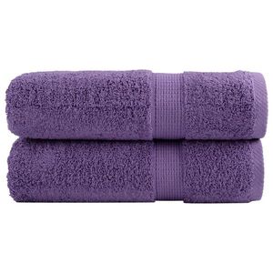 Imagine vidaXL Prosoape de mâini premium SOLUND 2 buc. violet 50x100 cm 600gsm