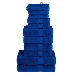 Imagine vidaXL Set de prosoape premium SOLUND, 12 piese, albastru, 600 g/m²