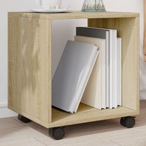 Imagine vidaXL Dulap cu roți, stejar sonoma, 37x33x42, 5 cm, lemn prelucrat