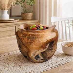 Imagine vidaXL Fructieră JEPARA Culoare exactă: Maro Teak Ø 35 cm
