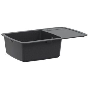 Imagine vidaXL Chiuvetă de bucătărie cu o cuvă Granit 78 x 50 x 31 cm Grafit
