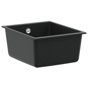 Imagine vidaXL Chiuvetă de bucătărie cu o cuvă Granit 37 x 46 x 20 cm Grafit