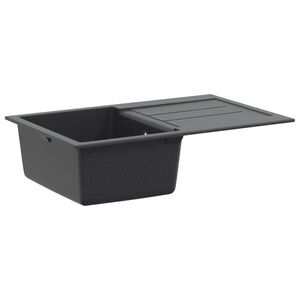 Imagine vidaXL Chiuvetă de bucătărie cu o cuvă Granite 78 x 50 x 20 cm Grafit