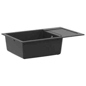 Imagine vidaXL Chiuvetă de bucătărie cu o cuvă Granite 78 x 50 x 20 cm Grafit