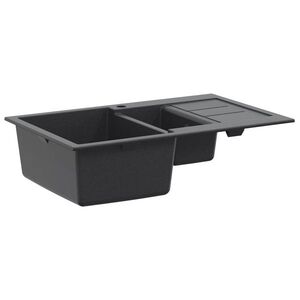 Imagine vidaXL Chiuvetă de bucătărie cu două cuve Granit 80 x 50 x 30, 5 cm