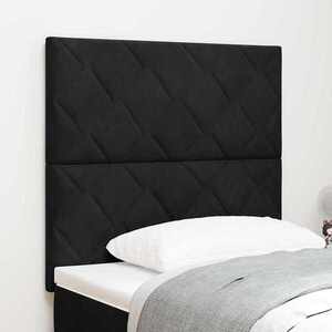 Imagine vidaXL Tăblie cap Negru 90 cm Catifea