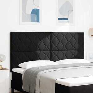 Imagine vidaXL Tăblie cap Negru 180 cm Catifea