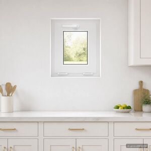 Imagine vidaXL Fereastră subterană cu înclinare RISOR 40 x 45 cm PVC și Sticlă