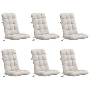 Imagine vidaXL Perne pentru Scaune cu Spătar Înalt - Set de 6 VIANEN 6 pcs Alb