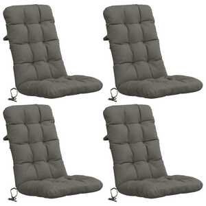 Imagine vidaXL Perne pentru Scaune cu Spătar Înalt - Set de 4 VIANEN 4 pcs Gri