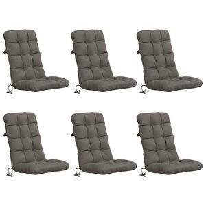 Imagine vidaXL Perne pentru Scaune cu Spătar Înalt - Set de 6 VIANEN 6 pcs Gri
