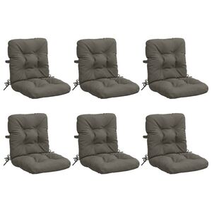 Imagine vidaXL Perne pentru Scaune cu Spătar Înalt - Set de 6 VIANEN 6 pcs Gri