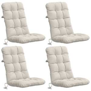 Imagine vidaXL Perne pentru Scaune cu Spătar Înalt - Set de 4 VIANEN 4 pcs Alb