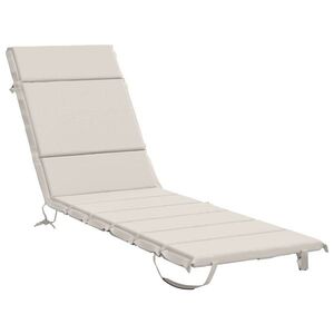 Imagine vidaXL Perna pentru Șezlong GEMERT 100% Polyester Alb 200 x 50 x 3 cm