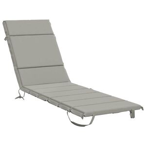 Imagine vidaXL Perna pentru Șezlong GEMERT 100% Polyester Gri 200 x 50 x 3 cm