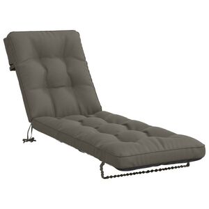 Imagine vidaXL Perna pentru Șezlong VIANEN 100% Polyester Gri 200 x 50 x 8 cm