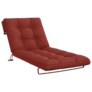 Imagine vidaXL Perna pentru Șezlong VIANEN 100% Polyester Roșu 200 x 90 x 8 cm