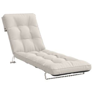 Imagine vidaXL Perna pentru Șezlong VIANEN 100% Polyester Alb 200 x 55 x 8 cm