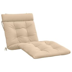 Imagine vidaXL Perna pentru Șezlong VIANEN 100% Polyester Crem 200 x 70 x 8 cm