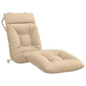 Imagine vidaXL Perna pentru Șezlong VIANEN 100% Polyester Crem 200 x 60 x 8 cm