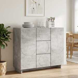 Imagine vidaXL Bufet Gri Beton 85, 5 x 31 x 75 cm Lemn prelucrat