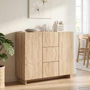 Imagine vidaXL Bufet Stejar Sonoma 85, 5 x 31 x 75 cm Lemn prelucrat