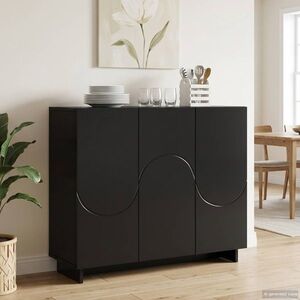 Imagine vidaXL Bufet Negru 85, 5 x 31 x 75 cm Lemn prelucrat