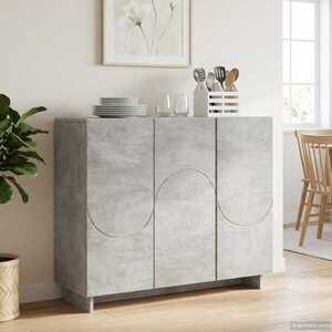 Imagine vidaXL Bufet Gri Beton 85, 5 x 31 x 75 cm Lemn prelucrat