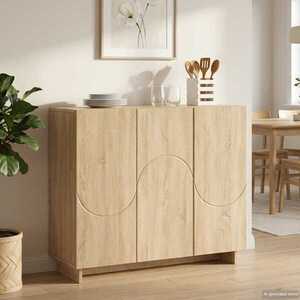 Imagine vidaXL Bufet Stejar Sonoma 85, 5 x 31 x 75 cm Lemn prelucrat