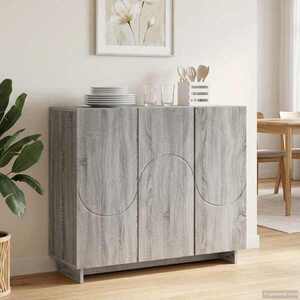Imagine vidaXL Bufet Sonoma gri 85, 5 x 31 x 75 cm Lemn prelucrat