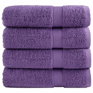 Imagine vidaXL Prosoape de mâini premium SOLUND 4 buc. violet 50x100 cm 600gsm
